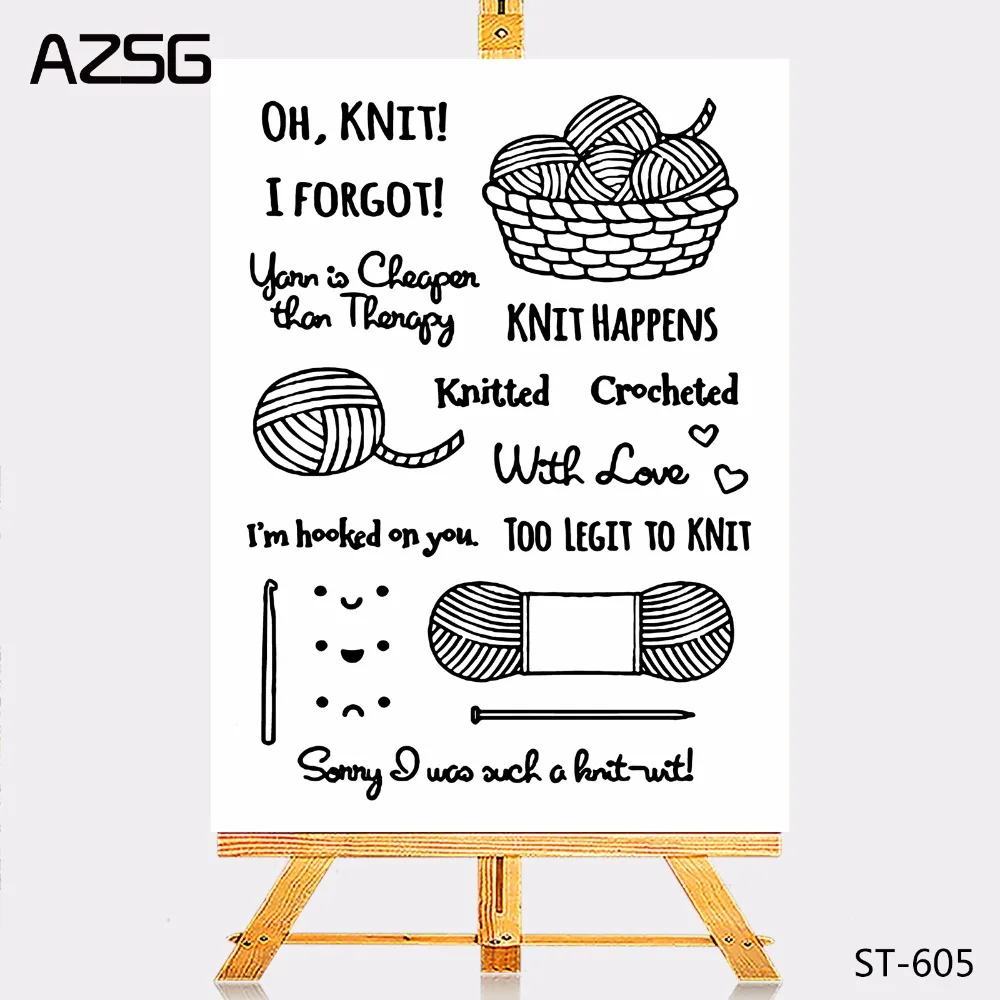 

AZSG Beautiful Thread Transparent Clear Stamps For DIY Scrapbooking Decorative Card making Craft Fun Decoration Supplies