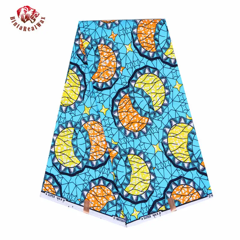 

100% Polyester Wax Prints Fabric 2019 Ankara new Hollandais Wax High Quality African Fabric for Party Dress FP6056