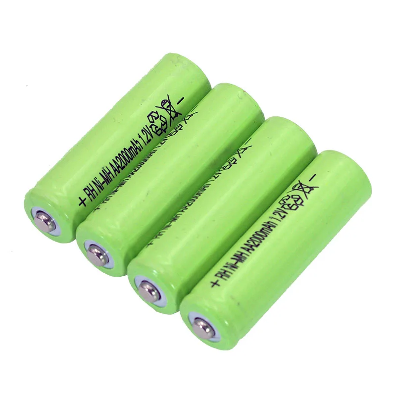 1,2 V AA Ni-MH аккумулятор 2000mAh 1,2 v аккумулятор большой емкости камера/микрофон/мышь/игрушки батареи оптом