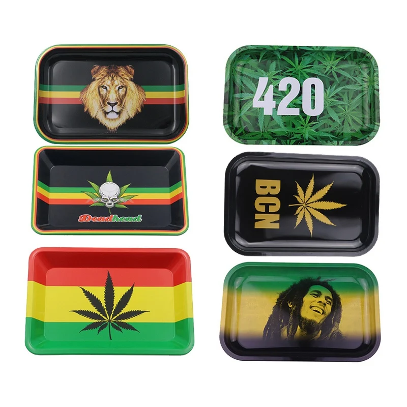 

Lion Head Skeleton Tobacco Rolling Tray Storage Discs For Smoking Herb Grinder Cigarette Plate Container Tray Accessories