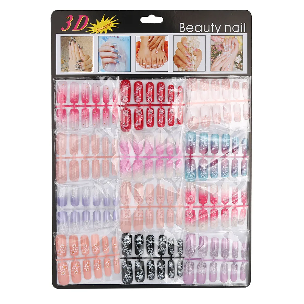 Buy 144pcs Mixed Set False Nail Tips Artificial Fake