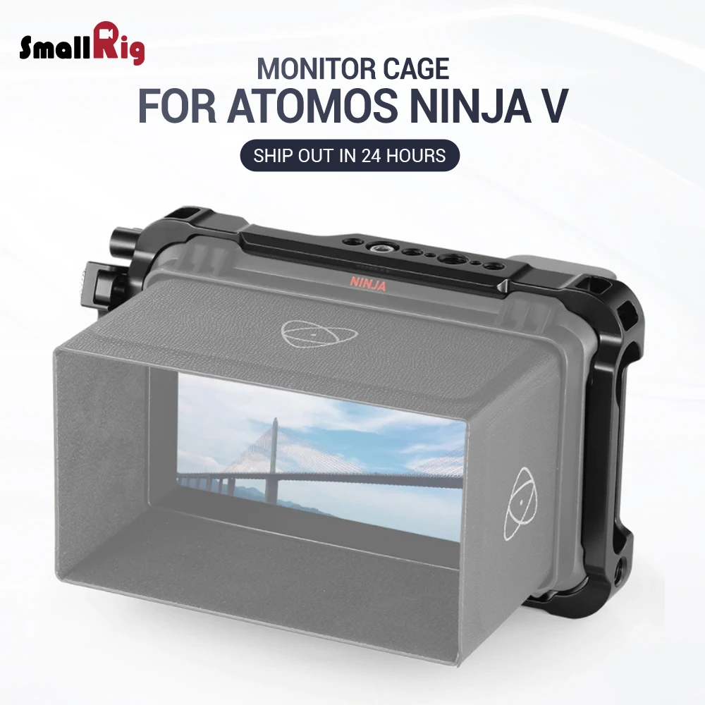 Клетка для монитора SmallRig для Atomos Ninja V с рельсами NATO сверху и снизу 2209