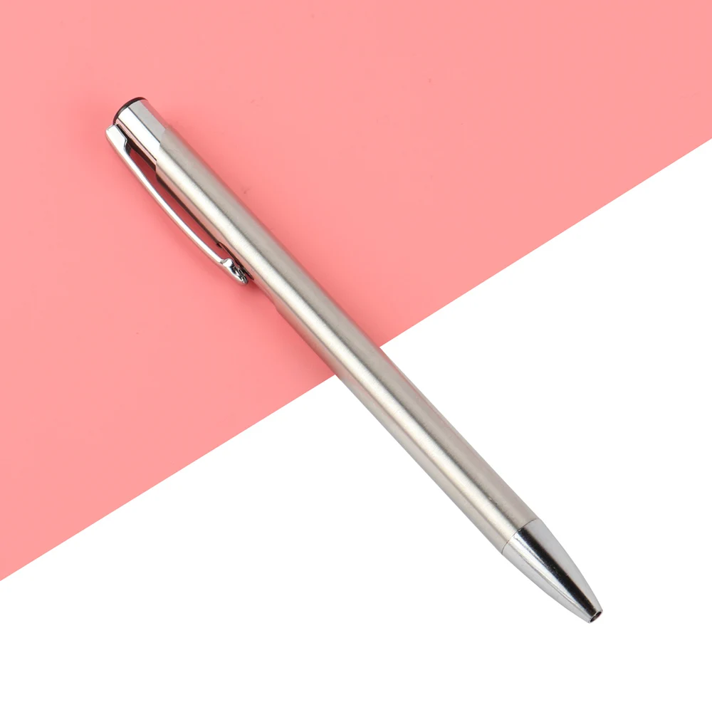 1 шт. Baikingift металлическая шариковая ручка для письма смазки пресс-ручки стиль является школьным бизнесом необходимые принадлежности 0,7 мм - Цвет: Silver