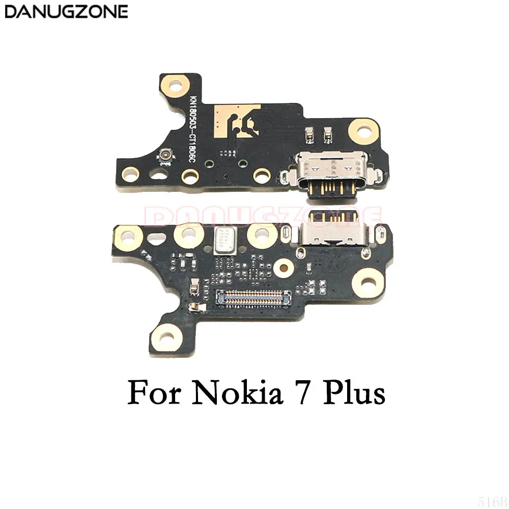 Зарядная док-станция usb порт разъем плата для зарядки гибкий кабель для Nokia 7 Plus TA-1046/1049 TA-1055 TA-1062/для Nokia 7 - Цвет: For Nokia 7 Plus