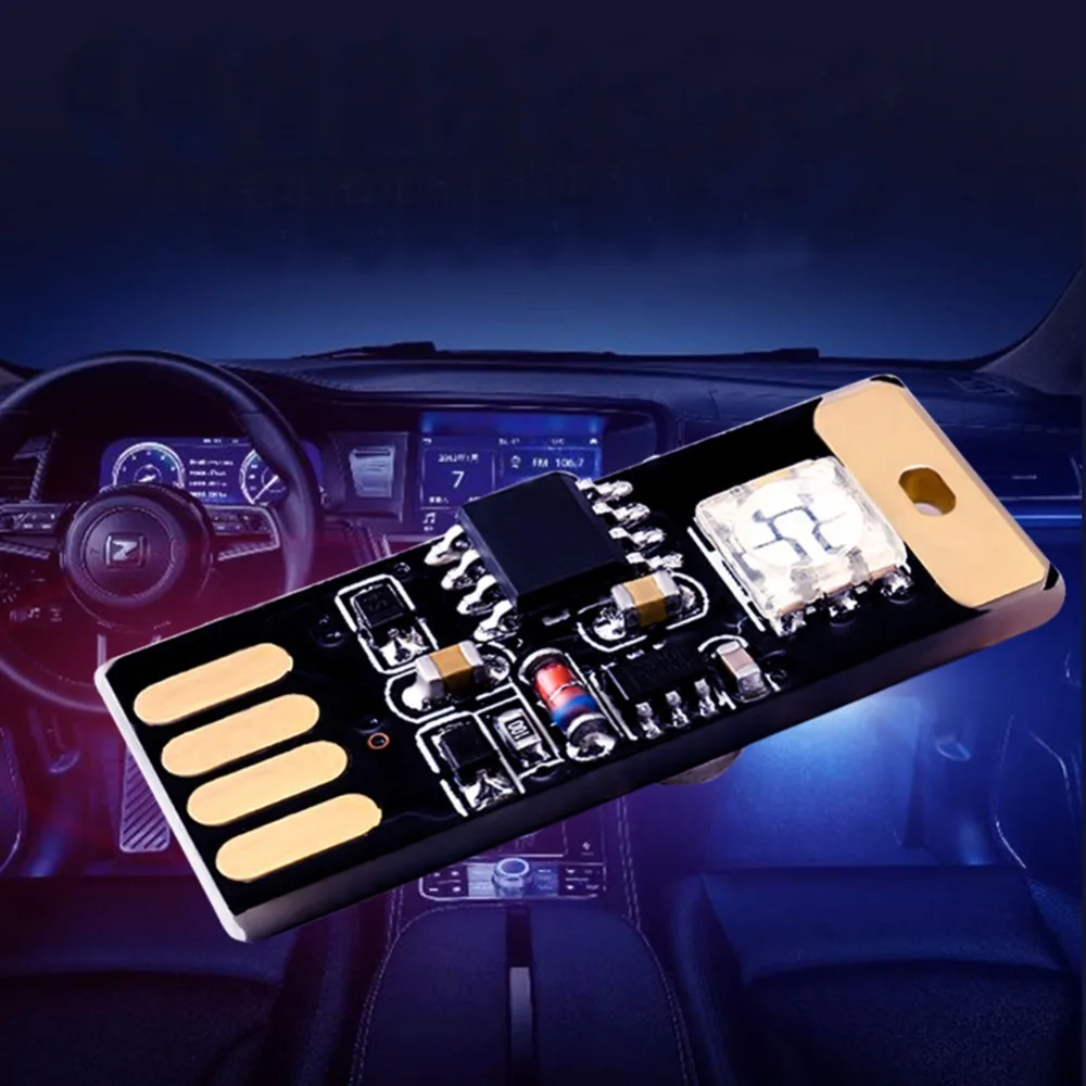 Bostar автомобиль USB RGB Ambience лампа Сенсорное Голосовое управление Внутреннее
