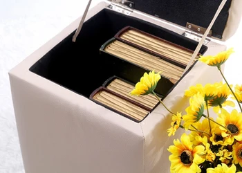 

Solid wood storage box leather stool bed end test shoes sofa makeup stool piano stool
