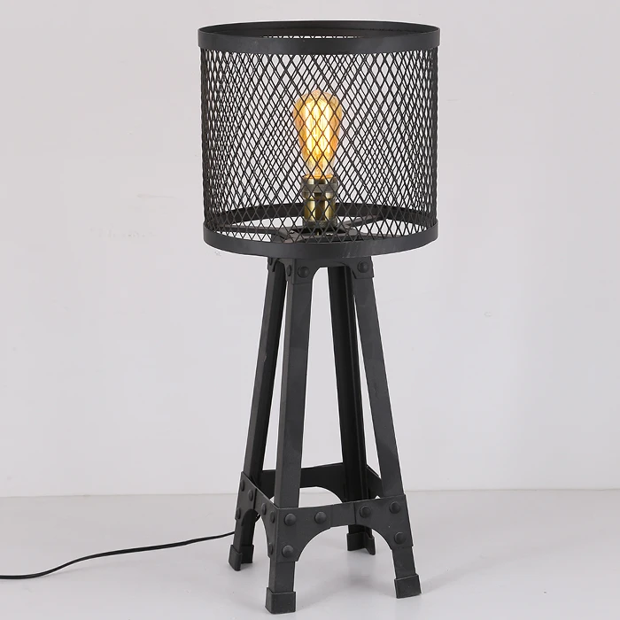 

After the North American type Iron loft retro metal iron net iron creative industrial wind model living coffee shop lamp ZH