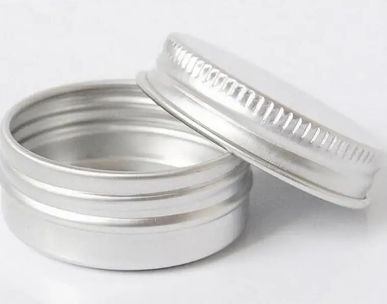 1000pcs/lot 15g screw on lids aluminum jar, gram metal cream jar