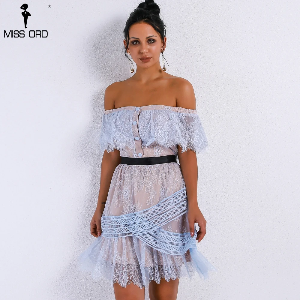 missord exaggerated ruffle one shoulder