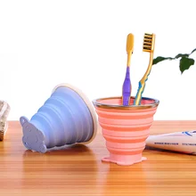 270 мл дорожная чашка из нержавеющей стали силиконовые выдвижные складывающиеся чашки телескопические складные кофейные чашки для спорта на открытом воздухе