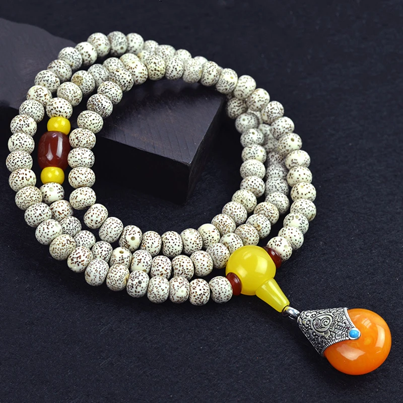 Натуральный A Xingyue боди браслеты 108 бусины винтажный амулет деревянные браслеты тибетские ювелирные изделия в стиле буддизма аксессуары Japa Mala