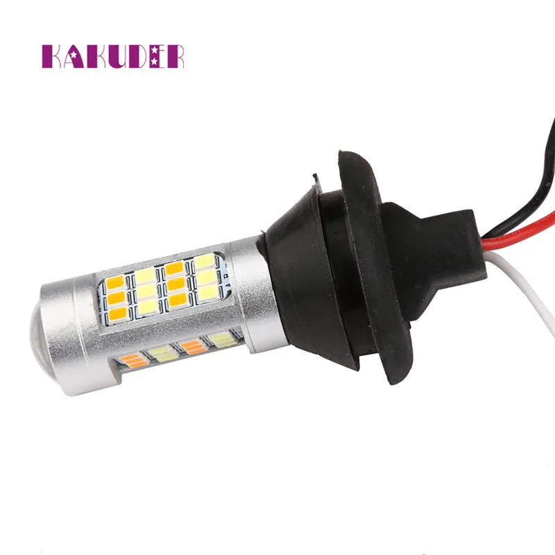 DRL поворотники хвост 2X1156 P21W BA15S 50 Вт 42SMD обратный Светодиодный свет белый/янтарный Luz Ligero Автомобильный свет sep23