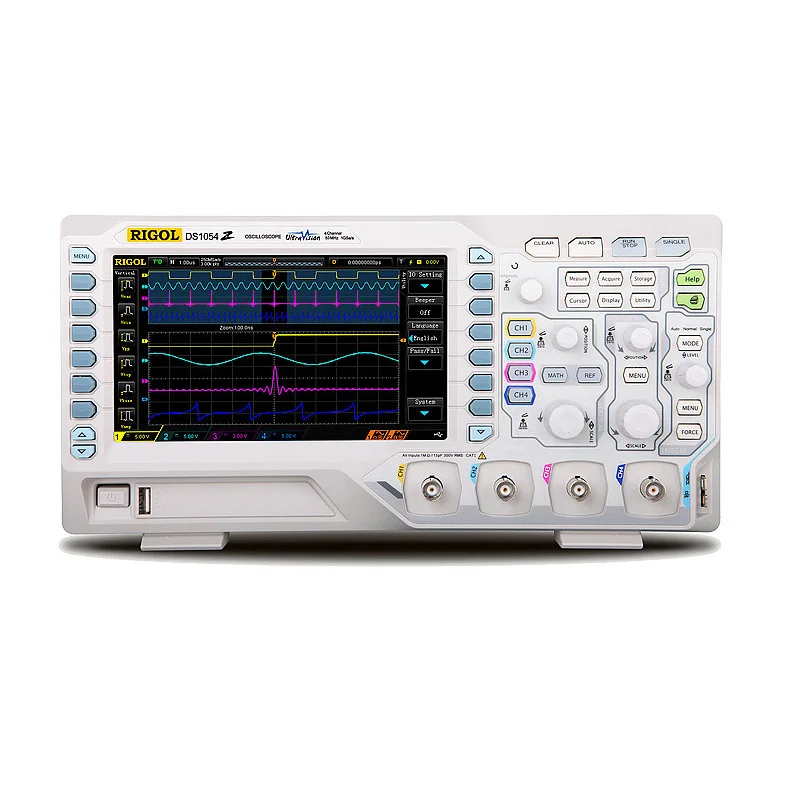 

RIGOL DS1054Z Digital Oscilloscope 50MHz Bandwidth 4 Channels Memory Depth 12Mpts (Std.) and 24Mpts (Opt.) Memory Depth DS1054Z
