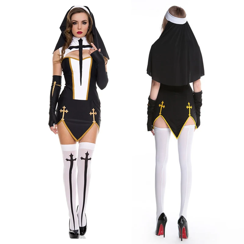 2020 Schwester Uniform Erwachsene Sexy Nonne Cosplay Halloween Kostum Fantasien Weibliche Kleid Festival Party Disguise Rolle Spielen Spiele Tragen Holidays Costumes Aliexpress
