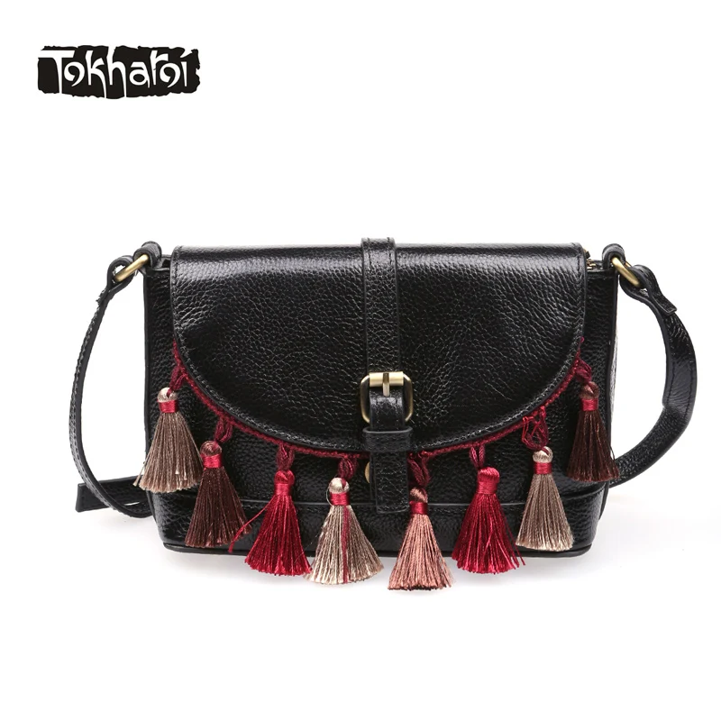 Tokharoi Brand National Women Genuine Leather Flap Bag Quality Day