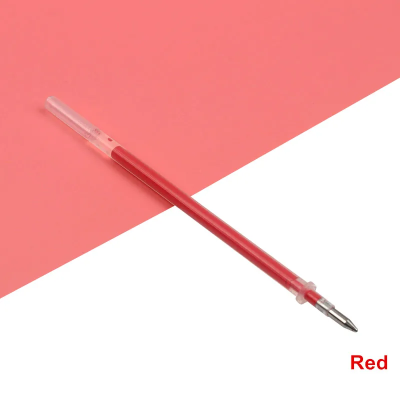 5 шт. genkky гелевая ручка повторная заливка Пластик стираемая гелевая ручка заправки Контроль температуры стереть заправляемая ручка для студентов писать стираемый гель чернилами - Цвет: Красный