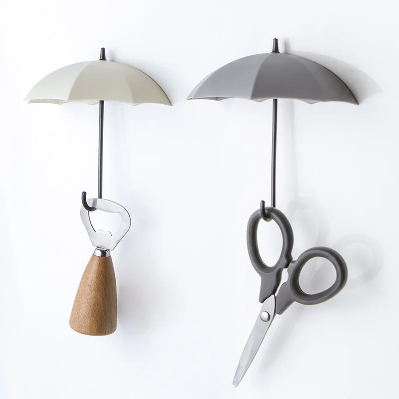 3 шт. крючки в форме зонта для ванной комнаты креативная вешалка для ключей домашний декоративный держатель настенный крючок для кухни аксессуары для ванной комнаты