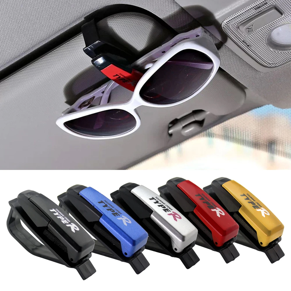 Rotatable ABS Car Vehicle Sun Visor Sunglasses Eyeglasses Glasses Holder Card Ticket Pen Clip Automotive Accessories 