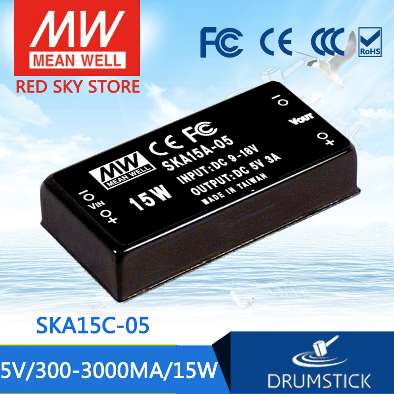 

MEAN WELL SKA15C-05 5V 3000mA meanwell SKA15 5V 15W DC-DC Regulated Single Output Converter