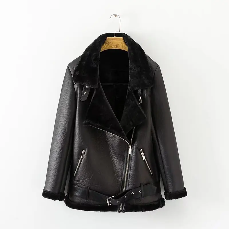 leather coat women