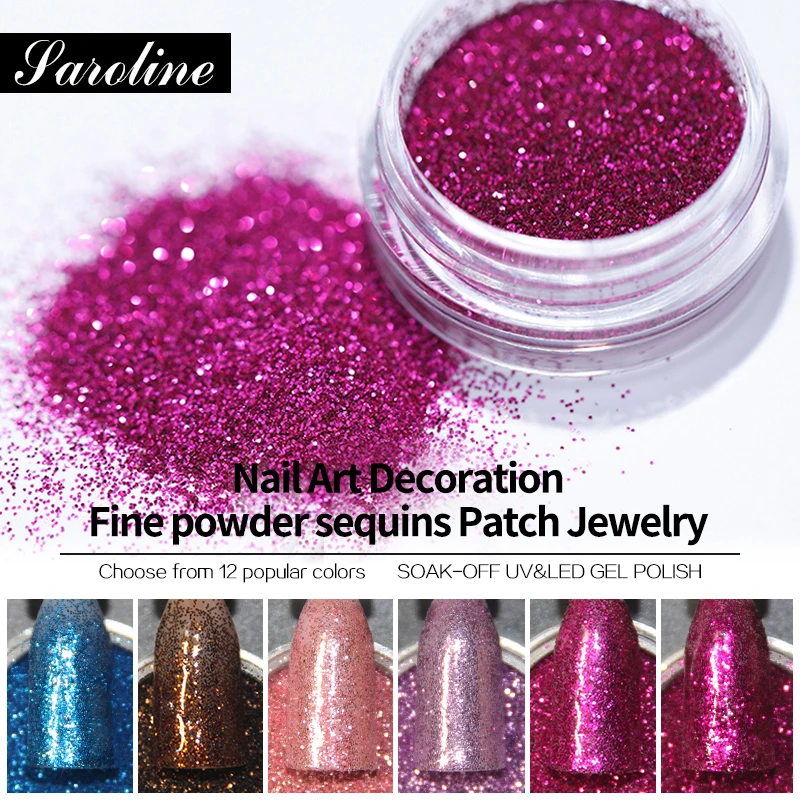 

Saroline 1 Box Design Nail Glitter Flakes Powder Laser Sequins Chameleon Fine Powder Decoration Nail Design Manicure Supplies