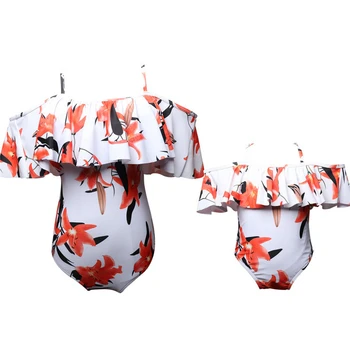 

Mother Daughter Swimwear One Pieces Family Look Mommy and Me Bikini Bahitng Swimsuit Brachwear Matching Mom Daughter Clothes