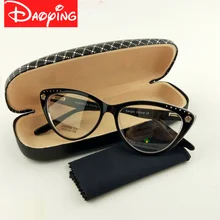 Оправа для очков Женские оправы для кошачьих очков Ацетатный материал красивый дизайн очки для глаз бриллианты и цветы Женские оправы