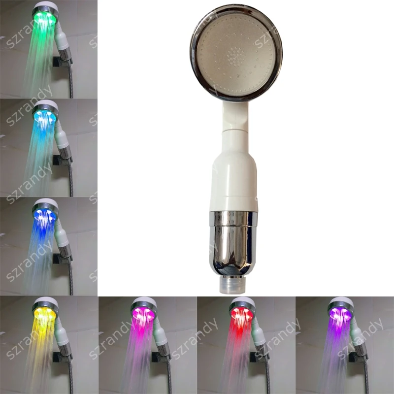 

7 colors slow fading Best Rainfall Shower Heads Fashion LED Shower Heads Rain Shower Head with Handheld for Sale LD8008-A30