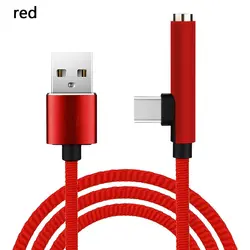 2in1 USB к Тип-C аудио кабель Зарядное устройство Splitter адаптер USB C до 3,5 мм джек Aux Наушники Аудио кабель-адаптер для мобильного телефона