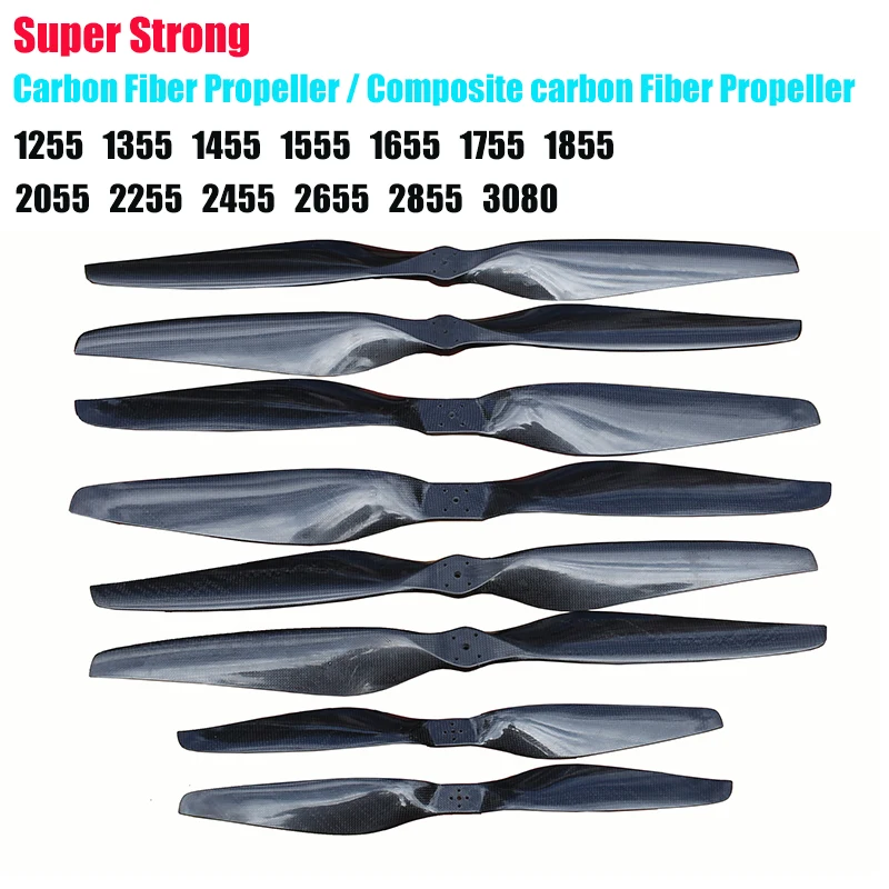 CW CCW Carbon Fiber Propellers Props 1255 1355 1455 1555 1655 1755 1855 ...