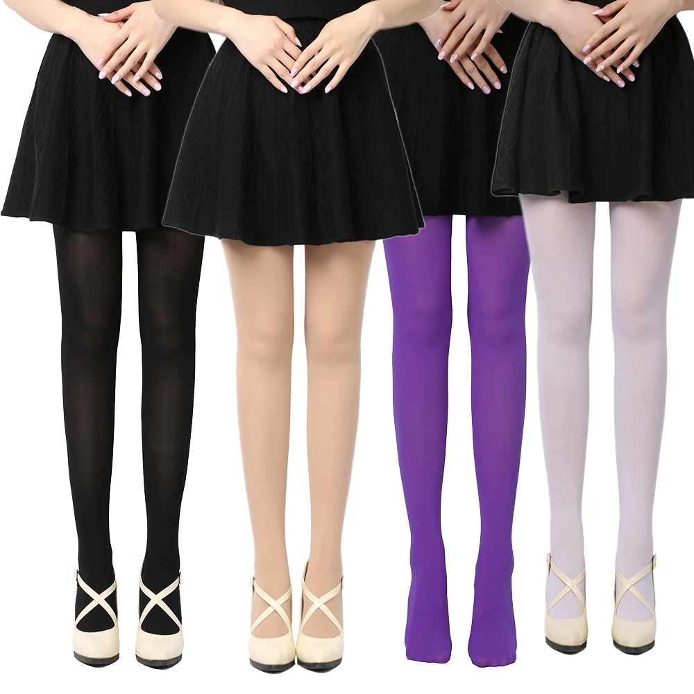 Description Picture 3 of item120D Woman Tights Plus Size Stockings Sexy Opaque Thick Tights Pantyhose Footed Socks for Women Black Warm Fashion Tights
