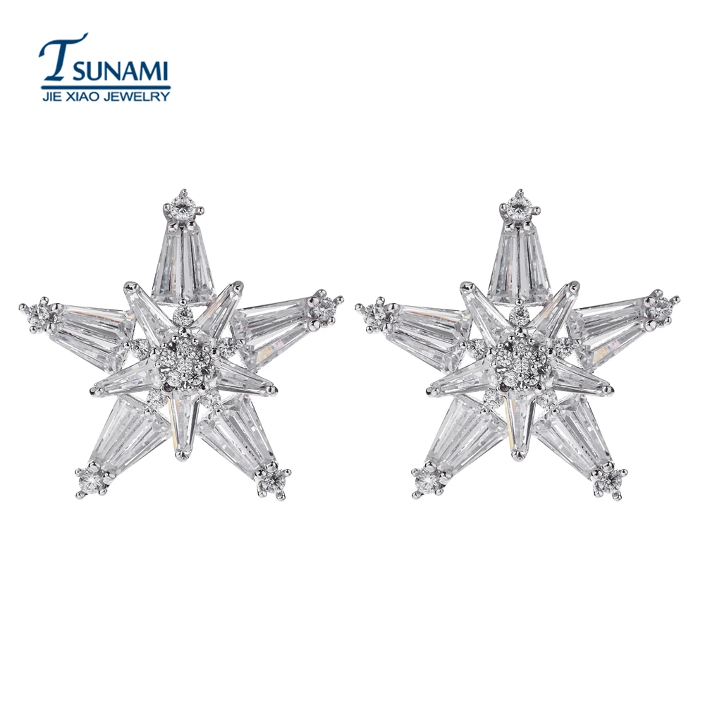 Высококачественные пятизвездные циркониевые серьги Роскошные ювелирные изделия подарок для женщин/девочек ER-163