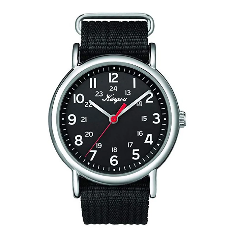 Популярные Стильные крутые мужские часы с арабскими цифрами, 24 часа, военные часы с нейлоновым ремешком, Мужские кварцевые наручные часы, Reloj Hombre# F