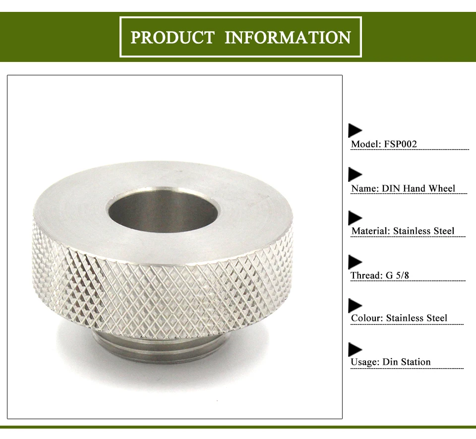 QUPB DIN Замена ручного колеса G5/8 наружная резьба из нержавеющей стали FSP002