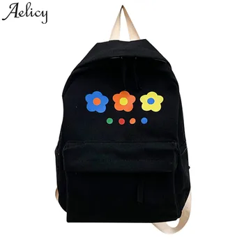 

Aelicy leisure Backpacks cartoon flowers prints backpacks for women Travels school bag for teenage girls mochilas mujer 2020 new