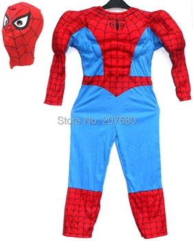 

new Cosplay Costume Spiderman Costumes for kids red Fancy dress Halloween Party decorations supplies children gifts