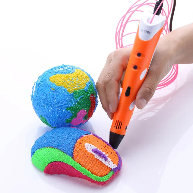 Cheap orange yellow 3D pens DIY 3D printer pen with 200 meter 20 colors ABS arts 3 d printing toys caneta 3d for kids drawing tools Cheap orange yellow 3D pens DIY 3D printer pen with 200 meter 20 colors ABS arts 3 d printing toys caneta 3d for kids drawing tools