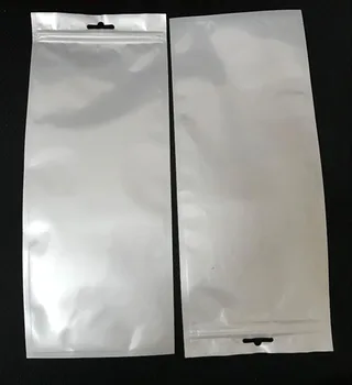 

1500PCS 12x30cm Clear White Self Seal Zipper Plastic Retail Packaging Bag Zip Lock Bag Retail Package Hang Hole