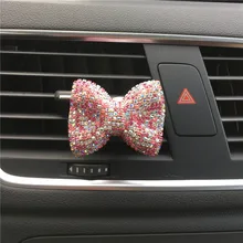 Разноцветный галстук бабочка дамы автомобильный ароматизатор на клипсе украшения автомобиля Стайлинг кондиционер духи лук образный освежитель воздуха автомобиля