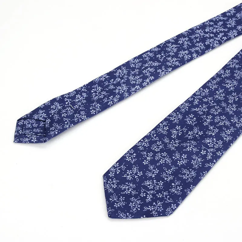 Brand New Men's Floral Neck Ties for Man Casual Cotton Slim Tie Gravata Skinny Wedding Business Neckties New Design Men Ties