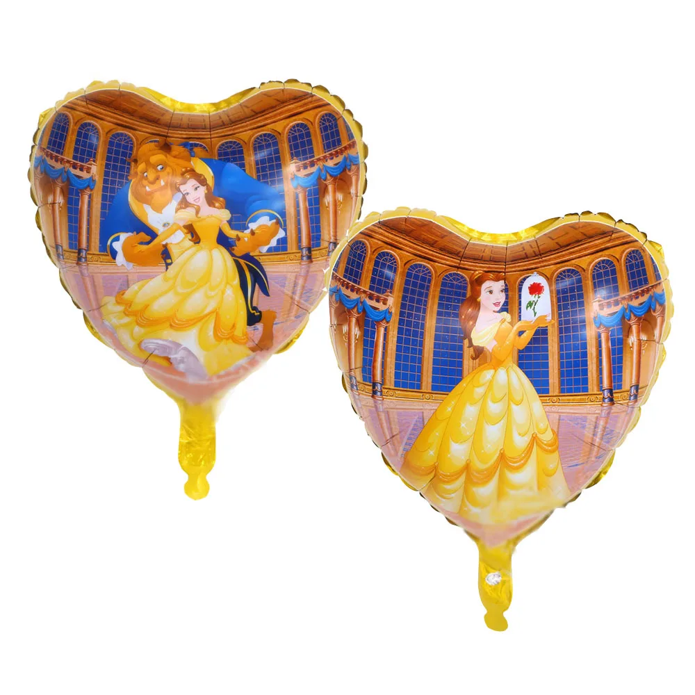 

Double Side Beauty and The Beast Cartoon Animal Balloons Birthday Party Decoration Kids Inflatable Toys Globos Air Balls