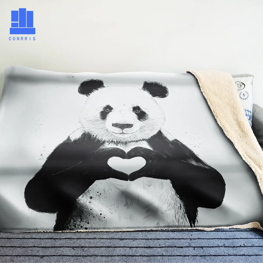 

GNORRIS Oversized Famil Lambskin 3D Print Super Soft Warm Throw Blanket Nether Bear Sofa Lazy Bedding Blanket Cloak