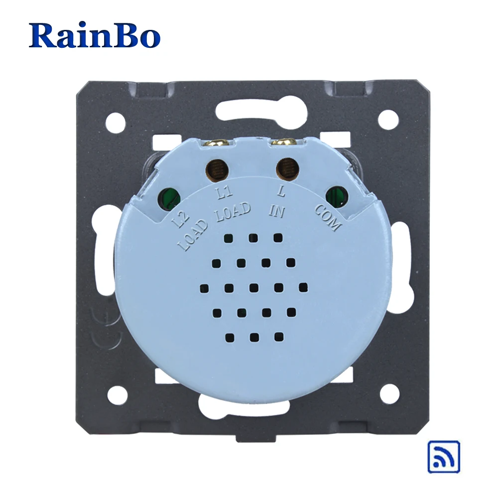 RainBo сенсорный выключатель DIY-запчасти настенный выключатель ЕС пульт дистанционного управления-сенсорный экран-настенный светильник-тактильный переключатель 110~ 250V 5A 1g-1way-a913