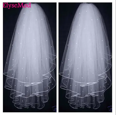In-Stock-Cheap-Velos-de-Noiva-Three-Layers-Ribbon-Edge-Wedding-Veil-With-Pearls-White-Ivory