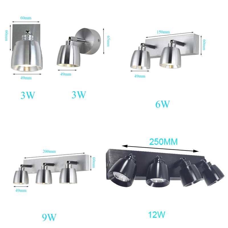 3W6W9W12W الحديثة الألومنيوم LED الجبهة مرآة ضوء الحمام ماكياج جدار مصابيح الغرور المرحاض الحائط الشمعدانات الإضاءة