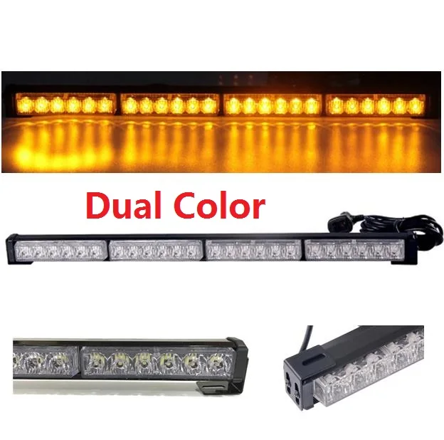 

Free shipping Dual Color car interior directional strobe lightbar dual color interior flash strobe lightbar warning lightbar