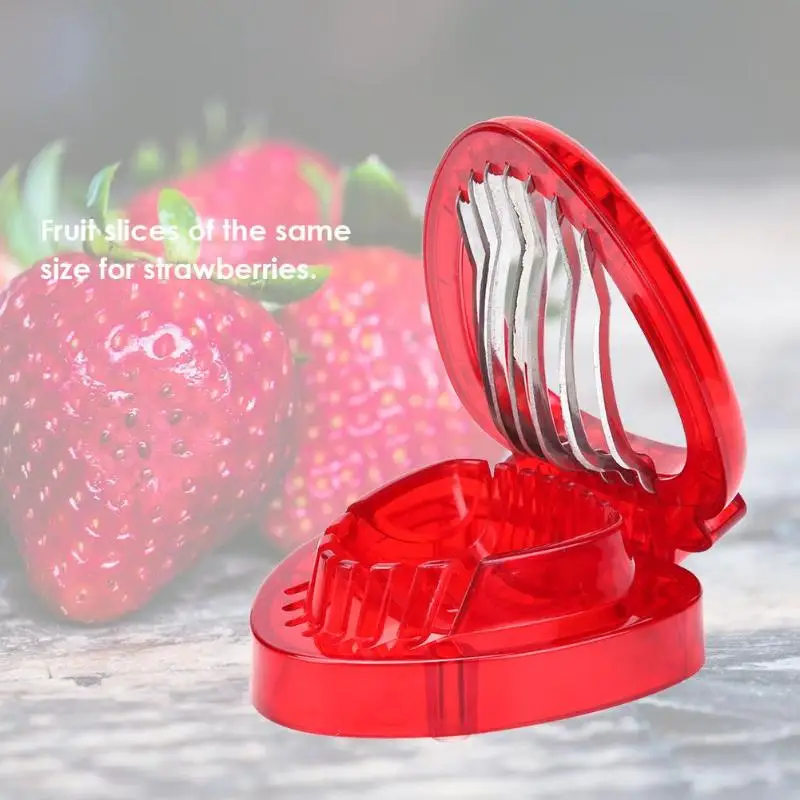 Strawberry Slicer Corer Stainless Steel Strawberry Huller Leaf Stem Remover Strawberry Cutter Blade Fruit Tools Kitchen Gadgets