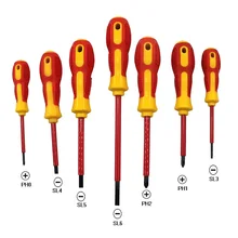 1 шт., набор отверток с изоляцией 1000 В, крестовая шлицевая CR-V, противоскользящая отвертка, инструменты для ремонта дома, Набор отверток для самостоятельной сборки