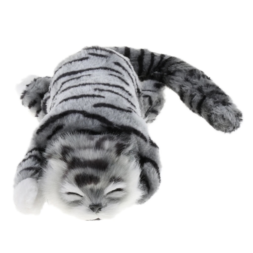 Naughty Rolling & wagging Tail Cat Electronic Pet Soft Plush Stuffed Animal Kids Baby Toys Home Decor