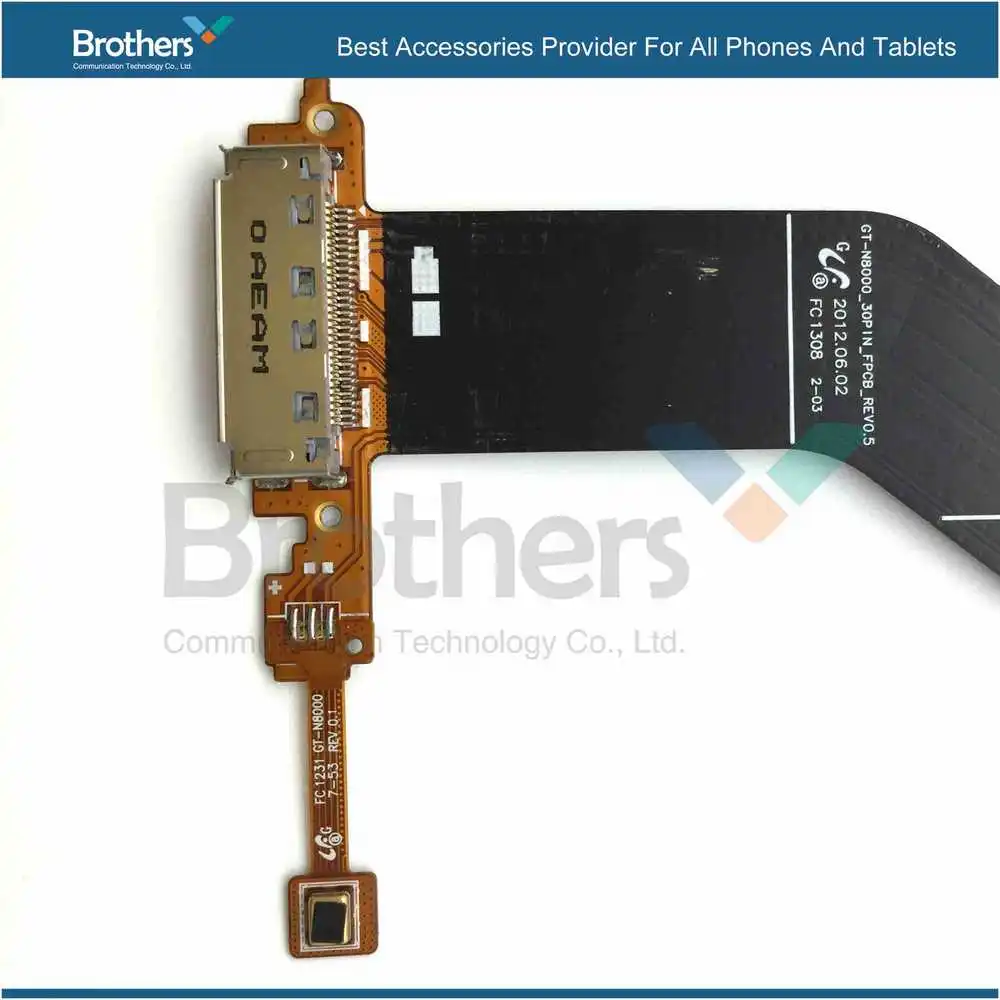 PWW0069  Original OEM USB Charging Port Dock Connector Charger Flex Cable w Mic For Samsung Galaxy Note 10.1 N8000 (3)